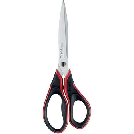 Ciseaux - 21 cm - Poignées Gel Ergonomiques - Lames Acier Inoxydable - Pour Usage Courant - 1 Pièce