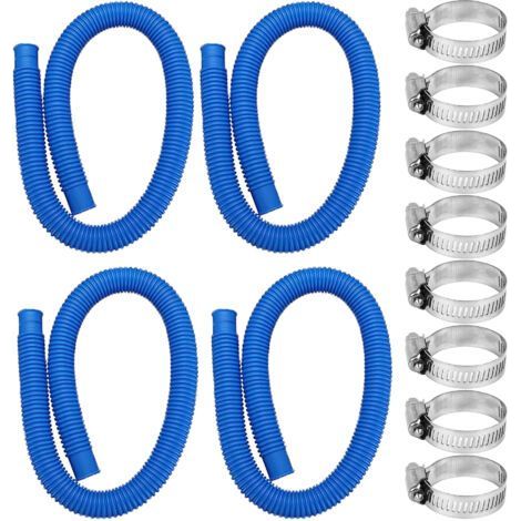 Swimming Pool Pump Replacement Hose, Swimming Pool Drain Sand Filter Hose, Sand Filter Connecting Hose Set (Blue) (1/5)