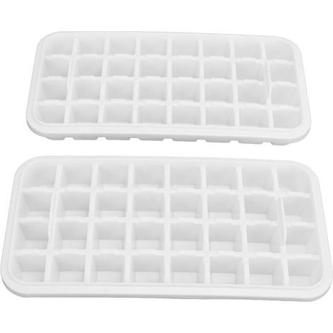 Eiswürfelform mit 32 Fächern, doppelwandig, leicht zu entnehmen, mit Deckel, weiß, ideal für Cocktails, Whisky und Kaffee. (1/5)