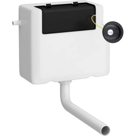 Nuie Concealed Cistern and Matt Black Traditional Round Dual Flush Push Buttons - XTY8T02 (1/2)