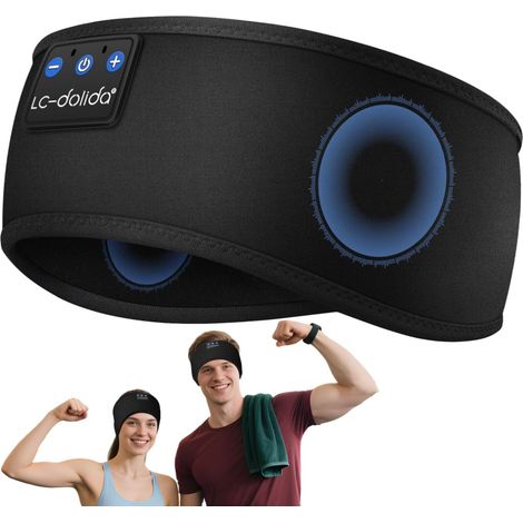 Bandeau Bluetooth Écouteurs Casque de Sommeil,Cadeaux pour Homme Femme,Les Mains Libres, Casque Dormir Doux avec Ultra-Fins HD Stéréo pour l'entraînement,Voyage,méditation,Yoga et détente (1/5)
