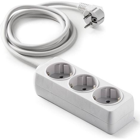 Base enchufe DUOLEC múltiple con cable. 3 tomas - talla (1/2)