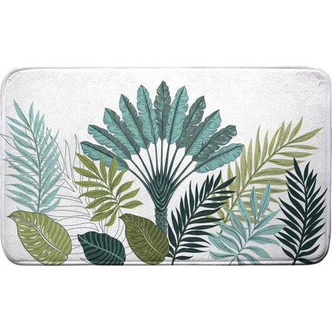 Tapis de Bain "Panazio" 45x75cm Vert & Blanc (1/2)