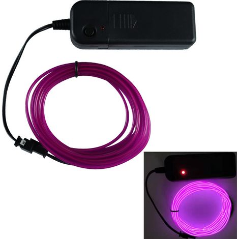 MINKUROW 5 M El Wire El Cavo Al Neon Emettitore Di Luce A Batteria Per La Festa Di Halloween (Viola) (1/5)