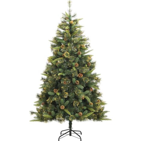Künstlicher Weihnachtsbaum Klappbar mit Zapfen 180 cm vidaXL (1/3)