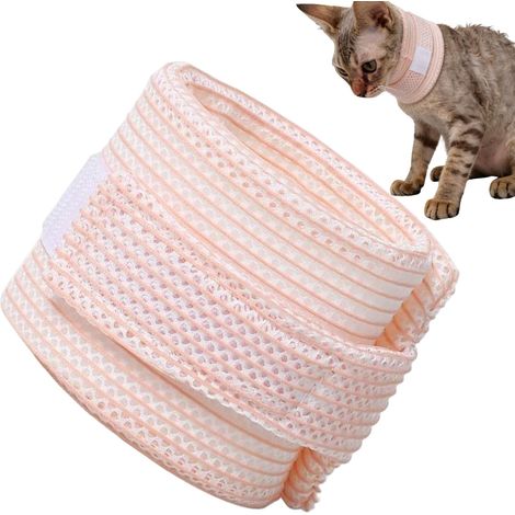 Potecteu De Plaie du Cou des Chats, Colleette en Éponge églable, Potection Convalescence pou Chiots Chats Chiens, Accessoie pou Petits Animaux Et Popiétaies d'animaux De Compagnie (1/5)