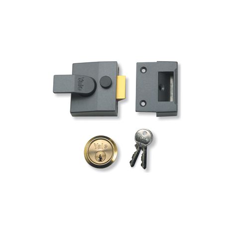 Yale Locks 88 Standard Nightlatch with 60mm Backset, Satin Chrome Finish, DMG Cylinder, Model YAL88DMGSC