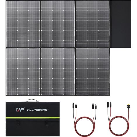 Faltbares Solarpanel für Wohnwagen, Solarpanel, wasserdicht,400W 44 V, monokristallin, für tragbare Solargeneratoren, Wohnmobil, Batterie, Boot, Wohnwagen, Balkon, Garten, Camping ALLPOWERS (1/5)