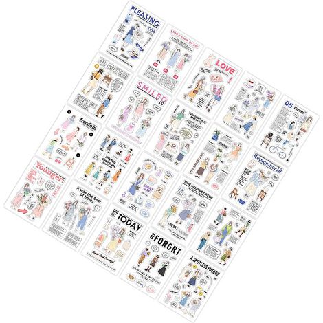 20 feuilles d'autocollants romantiques et magnifiques pour cahiers et albums photo (type 1) (1/5)