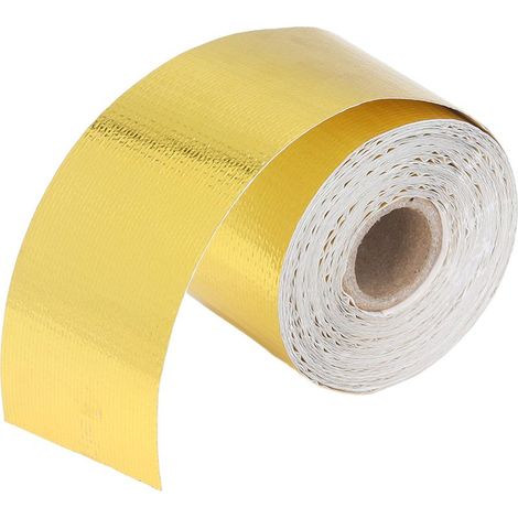 Bande de protection thermique auto-adhésive, feuille d'aluminium, tube réfléchissant robuste, usage automobile, 5 cm x 10 m (1/5)