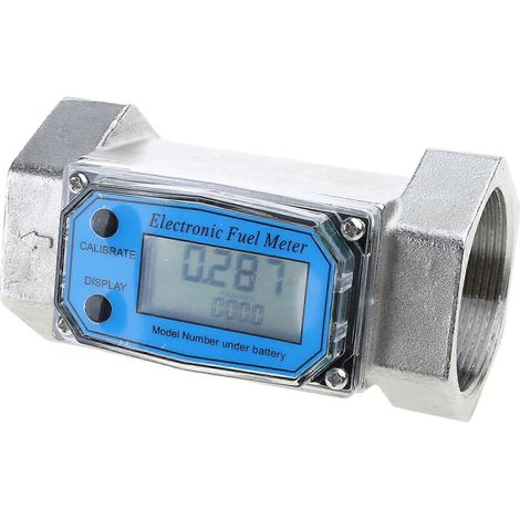 Débitmètre électronique à turbine 1 po/2 po/2,5 po/3 po avec affichage numérique LCD et capteur de débit pour carburant diesel (2 pouces x 2 pouces). (1/5)