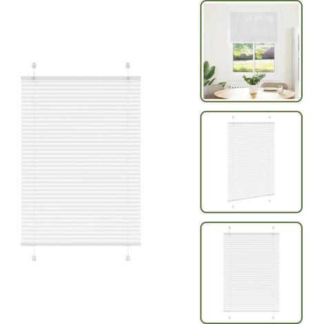 vidaXL Plissee Weiß 90x100 cm Stoffbreite 89,4 cm Polyester (1/5)