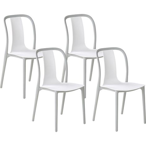 Gartenstuhl 4er Set SPEZIA Weiß