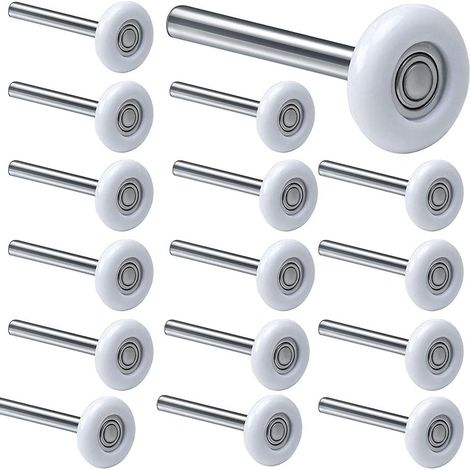 Lot de 12 rouleaux de porte de garage de 5,1 cm, roulement 6200ZZ en nylon, pour portes de garage résidentielles et commerciales (1/5)
