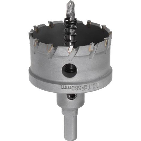 Carbide Hole Saw Hole Saw 58 mm Cutting Diameter for 5 mm Stainless Steel Sheet Metal (1/5)
