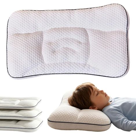 Oreiller Ergonomique Enfant 1-12 Ans, Soutien Cervical 5 Zones, Respirant et Hypoallergénique pour Sommeil Optimal (1/5)