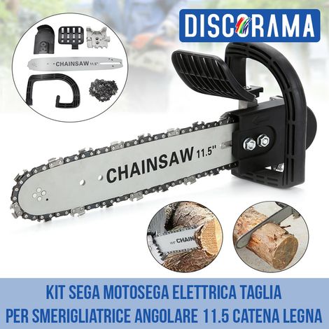 KIT SEGA MOTOSEGA ELETTRICA TAGLIA PER SMERIGLIATRICE ANGOLARE 11.5 CATENA LEGNA (1/5)