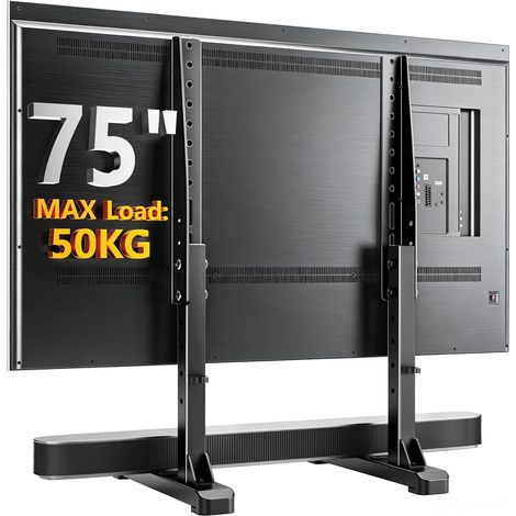 Support TV sur Pied de 22-75 Pouces écran Plat LED OLED jusqu'à 50kg (1/5)