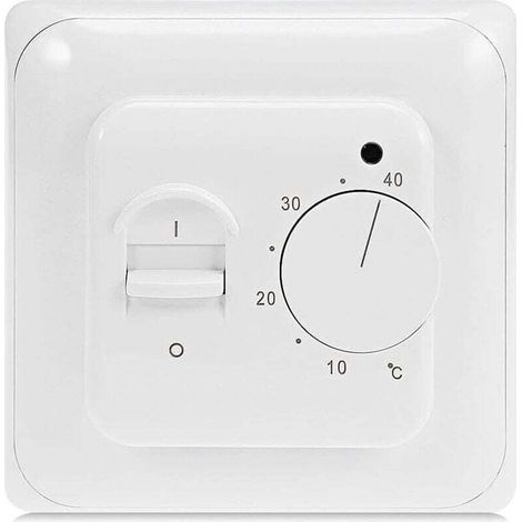 Manuel Thermostat Chauffage au Sol Electrique avec sonde AC 220V 16A, Régulateur de Thermostat Plancher Chauffant Mécanique