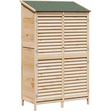 Chalet de jardin naturel, 106 x 56 x 176,5 cm, bois de cèdre massif. (1/5)