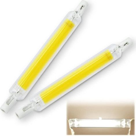 R7s LED, lampe 20W I2 feuille, blanc froid, 118mm - 360º, dimmable (1/4)