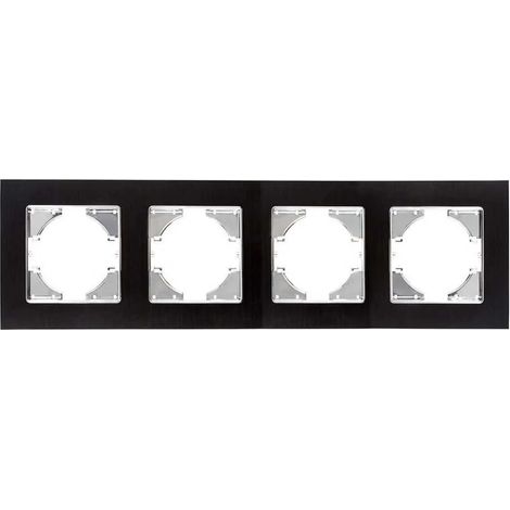 Plaque de finition Generic aluminum frame capacité 4 éléments marron (1/2)