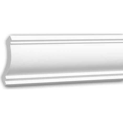 Cornice moulding Profhome 150215F Ceiling moulding Flexible moulding Stucco moulding Decorative moulding Neo-Classicism style white 2 m