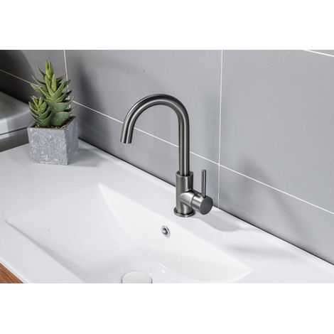 FugaFlow Eccelente Sobrado Mitigeur lavabo rehaussé avec bec rotatif Gunmetal PVD (1/5)