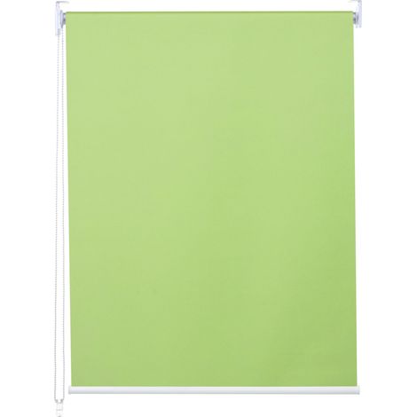 Store à enrouleur pour fenêtres, HHG-429, avec chaîne, avec perçage, isolation, opaque, 90 x 230, vert clair