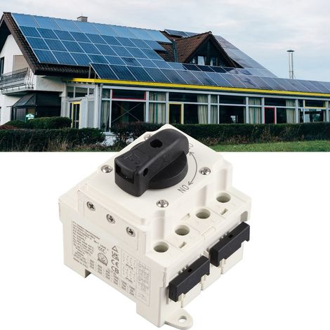 Interrupteur d'isolement CC solaire/disjoncteur CC photovoltaïque 1000 V CC 32 A pour onduleurs, boîtiers de raccordement et systèmes de stockage d'énergie par batterie (1/5)