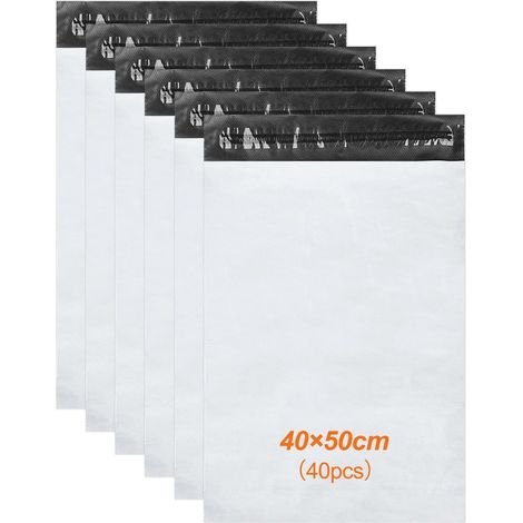 40 Pcs Enveloppe Plastique Expedition, Emballage Colis Vetement, Pochette Envoie, Autoadhésive Sachet Colis, Opaques Sac, pour Textiles et Boîtes a Chaussures, XXL (40×50cm) (1/5)