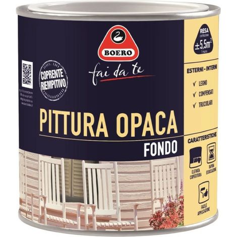 PITTURA OPACA DI FONDO BIANCO 0,5 LITRI- BOERO (1/2)