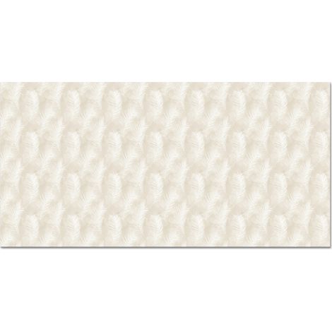 SALPICADERO DE COCINA Hojas - Beige - Blanco - Botánico - Naturaleza 60x30 cm (1/5)