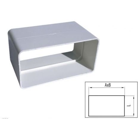 GIUNTO MANICOTTO RETTANGOLARE BIANCO 60X120 PER TUBI AERAZIONE CAPPA (34809)