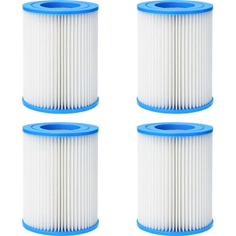 Cartouche Filtre Piscine Type 2/Type II [Lot 4] Compatible Bestway 58094 Flowclear Pompes 530-800 GPH (2006-3028 L/h) 13,6 x 10,6 cm Phonillico®