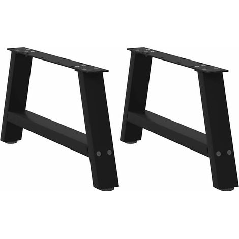 Couchtischbeine A-Form 2 Stk. Schwarz 70x(30-31) cm Stahl