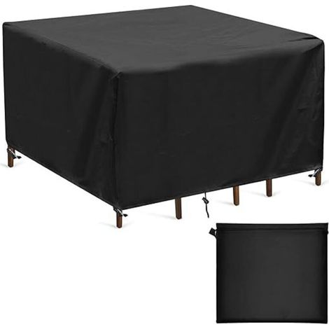Housses Table de Jardin, 420D Oxford Carre Housse Salon de Jardin Imperméable, Résistance au Vent, Bache Protection Carre Table Jardin Exterieur,90x90x90cm (1/5)