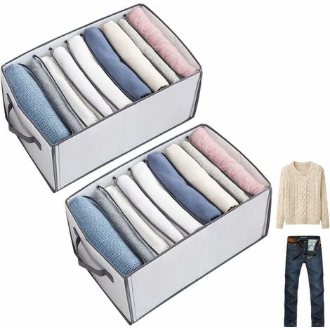 2 Organisateurs Tiroir Pliables Empilables (1/3)