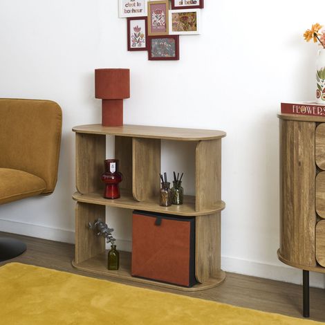 Étagère - HOME DECO FACTORY - Heritage - Modulable - 4 Cases - Marron (1/5)