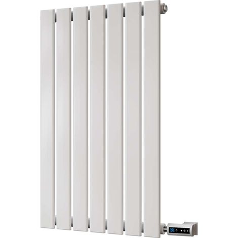 Typhoon - White Horizontal Electric Radiator H800 x W476mm Single Panel 400w Thermostatic WIFI - Feet Included (1/2)