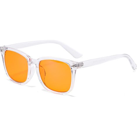 Lunettes Vision Nocturne - Lentilles Orange UV400 - Pour Conduite Pêche Cyclisme - Taille 53-17-136 mm - 1 Pièce
