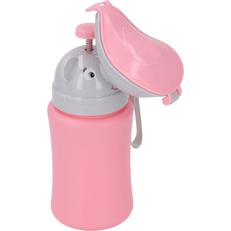 Pot de chambre portable pour bébé fille - Urinoir léger d'urgence pour voyages et entraînement propreté, rose pour tout-petits