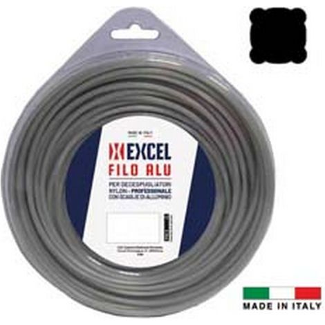 1PZ FILO PER DECESPUGLIATORE IN NYLON QUADRO ALU  -  mm.3 in matassa da mt.50