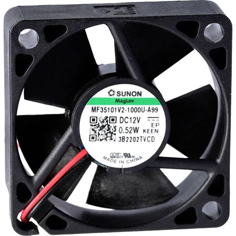Sunon MF35101V2-1000U-A99 Ventola assiale 12 V/DC 11.04 m³/h (L x L x A) 10 x 35 x 35 mm