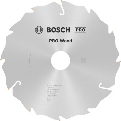 Bosch Accessories Standard for Wood Speed 2608640800 Hartmetall Kreissägeblatt 190 x 30 x 2.6 mm Zäh