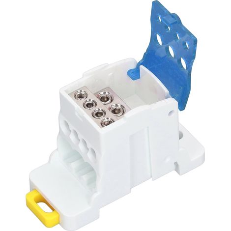 Boîte de raccordement électrique en laiton 80A 690V, pour installations domestiques et industrielles, couleur bleue (1/5)