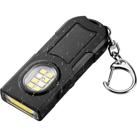 Portachiavi luminoso generico, impermeabile, con clip, cinque modalità di illuminazione, torcia a LED magnetica ricaricabile. Ideale per campeggio, escursionismo, attività all'aperto, casa e altro anc (1/5)