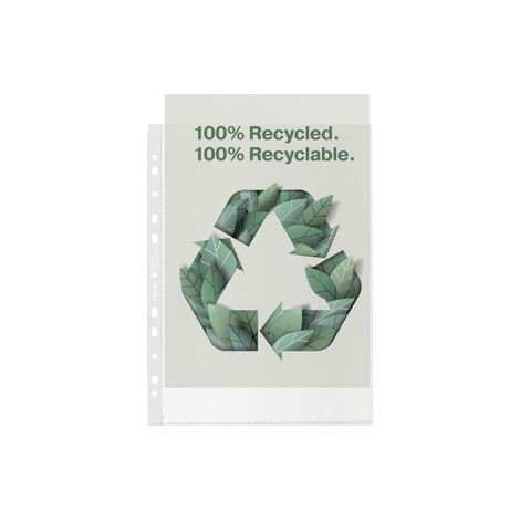 CAJA 50 FUNDAS POLIPROPILENO MULTITALADRO REFORZADA PIEL NARANJA A4 RECYCLE 100 MICRAS ESSELTE 627501