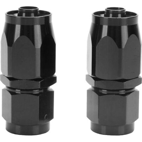Tapones rectos giratorios para manguera, paquete de 2 unidades, de polietileno CPE negro, rosca 4AN. (1/4)
