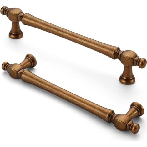 Lot de 10 poignées de meuble en laiton ancien 128 mm pour cuisine, bureau, cuisine (1/4)